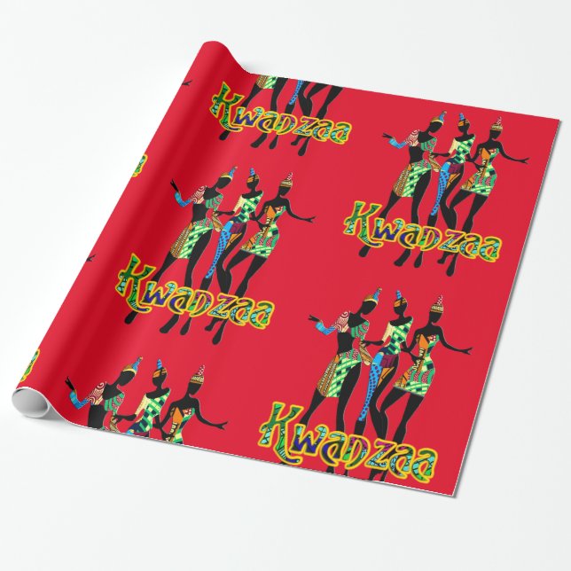 Kwanzaa Wrapping Paper (Unrolled)