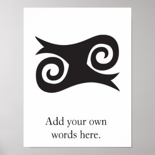 KWATAKYE ATIKO Symbol of Bravery and Fearlessness Poster