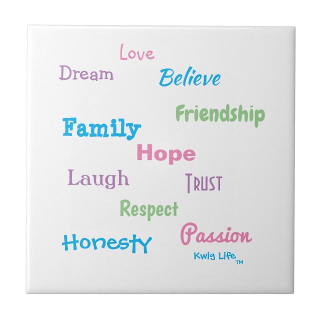 Kwig Life TM Ceramic Tile (Front)