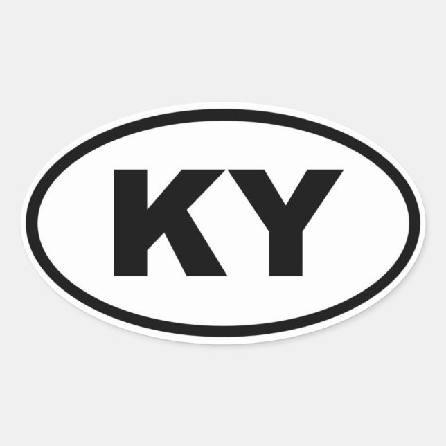 KY Kentucky Oval Sticker (Front)
