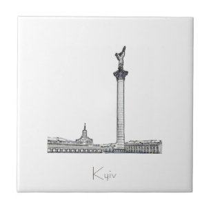 Kyiv / Kiev Ukraine Architecture Sketch Ceramic Tile