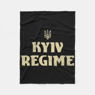 Kyiv Regime Funny Ukrainian Trident Saying Support Fleece Blanket