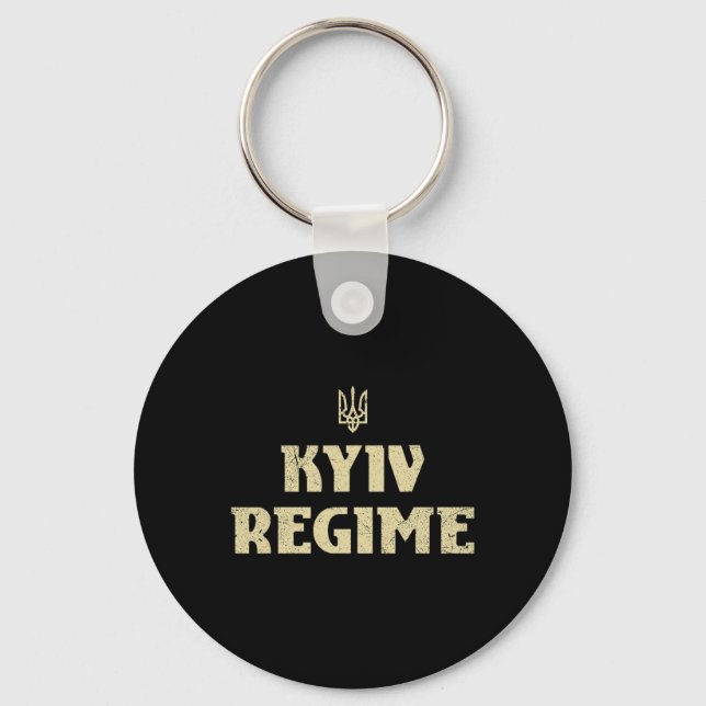 Kyiv Regime Funny Ukrainian Trident Saying Support Key Ring (Front)