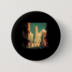 Kyiv Retro Ukraine Vintage Kyivan Traveling Travel 6 Cm Round Badge