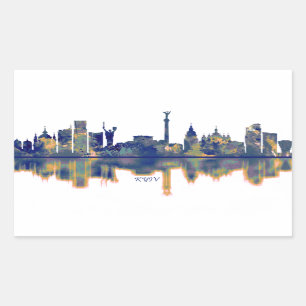 Kyiv Skyline Rectangular Sticker