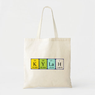 Kylah periodic table name tote bag