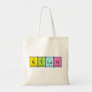 Kylan periodic table name tote bag