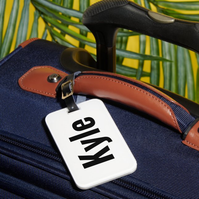 Kyle Mens Name, Luggage Tag (Front Insitu 1)