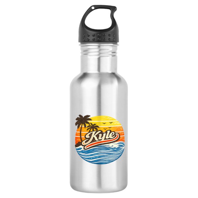 Kyle Retro Sunset Name Design 532 Ml Water Bottle (Front)