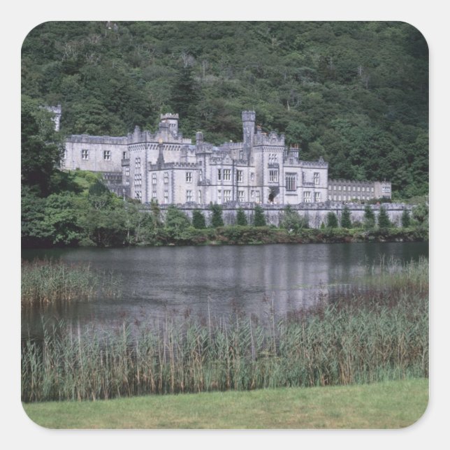 Kylemore Abbey, Connemara, County Galway, Square Sticker (Front)