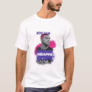 Kylian Mbappé Modern Portrait Graphic Basic Tee