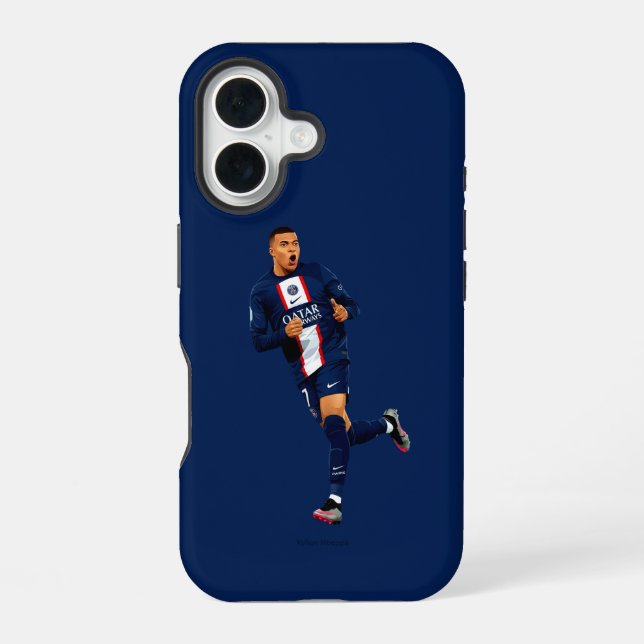 Kylian Mbappé - PSG iPhone 16 Case (Back)