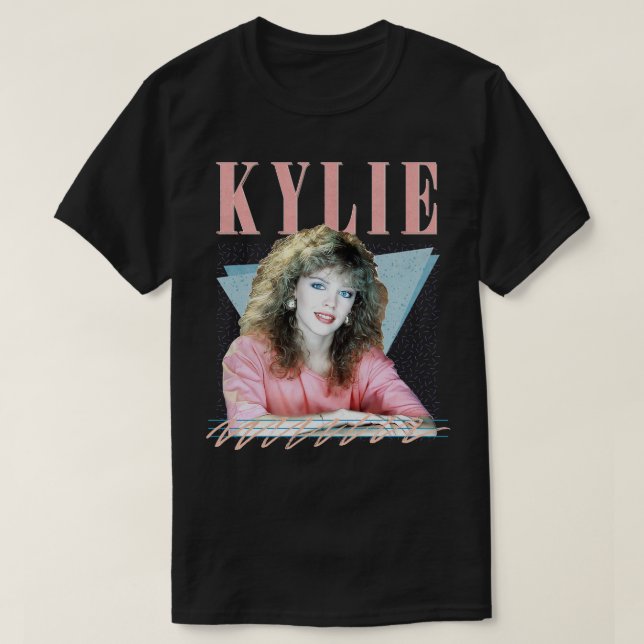 Kylie 80s Retro Fan Design T-Shirt (Design Front)