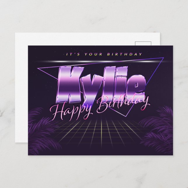 Kylie name first name pura postcard birthday (Front/Back)