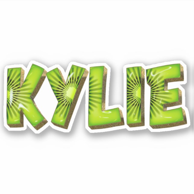 Kylie Name Kiwi Design Decal Sticker (Front)