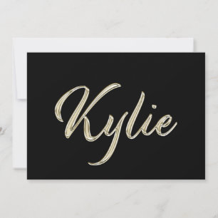 Kylie white gold Handwriting Karte Card