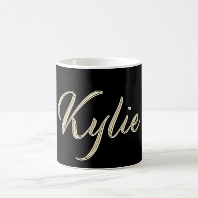 Kylie white Handwriting Tasse Kaffeetasse Coffee Mug (Center)