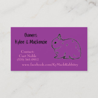 KyMack Rabbitry Business Card