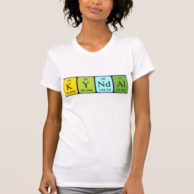 Kyndal periodic table name shirt (Front)