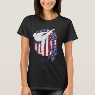 Kyokushin American Karate USA flag Kyokushinkai Do T-Shirt