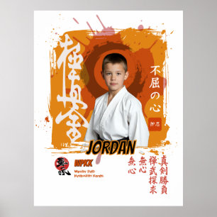 Kyokushin Dojo Student Orange Belt Commemoration Poster
