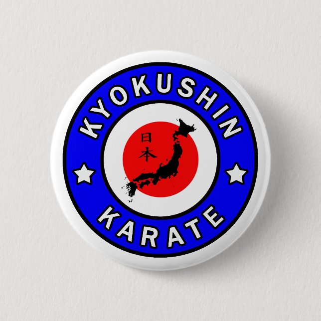 Kyokushin Karate 6 Cm Round Badge (Front)