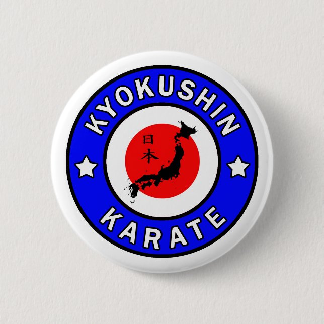 Kyokushin Karate 6 Cm Round Badge (Front)