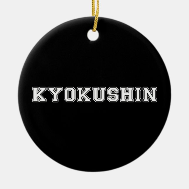Kyokushin Karate Ceramic Ornament (Front)