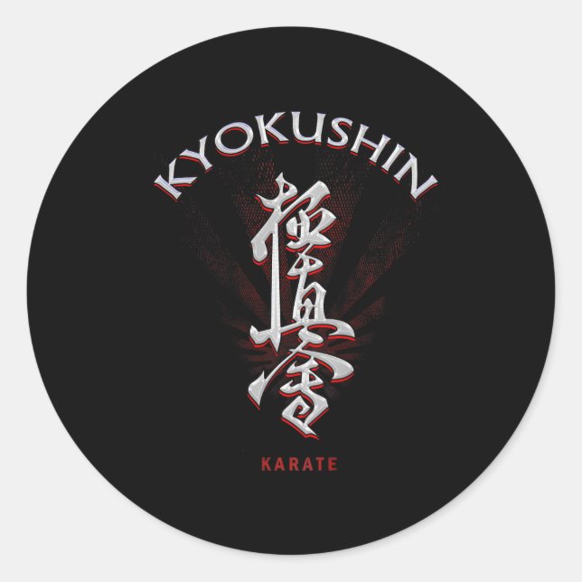 Kyokushin Karate  Classic Round Sticker (Front)