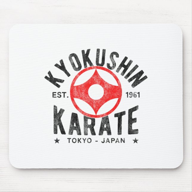Kyokushin Karate Do Martial Arts Japan Tokyo Vinta Mouse Pad (Front)