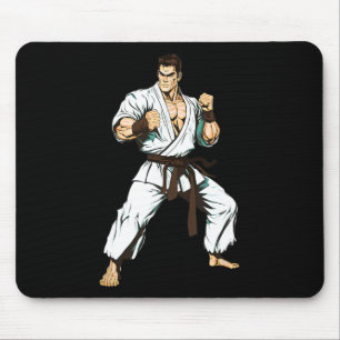 Kyokushin Karate Fighter - Japanese Martial Arts Mouse Pad