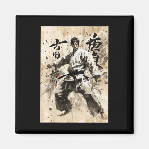 Kyokushin Karate Japanese Calligraphy Martial Arts Magnet
