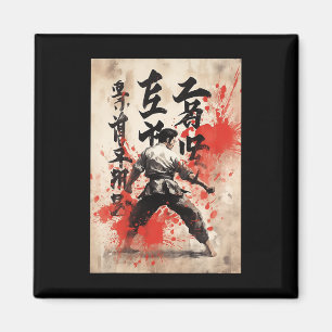 Kyokushin Karate Japanese Calligraphy Martial Arts Magnet