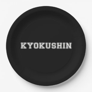 Kyokushin Karate Paper Plate