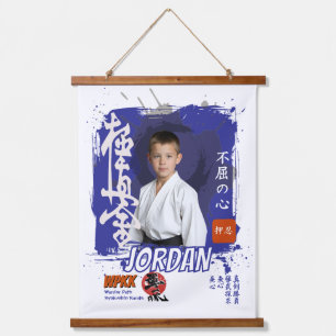 Kyokushin Karate Student Personalised Photo  Hanging Tapestry