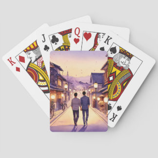 Kyoto Boyfriends at Dusk Playing Cards