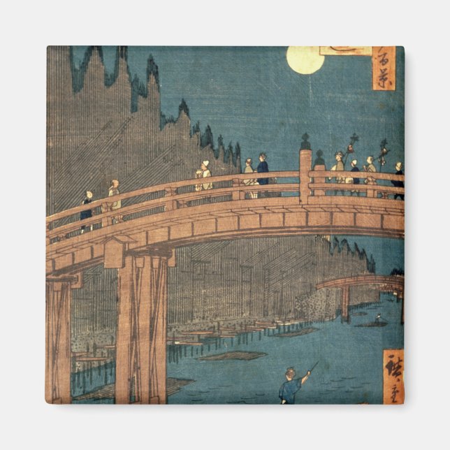 Kyoto bridge by moonlight magnet (Front)