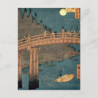 Kyoto bridge by moonlight