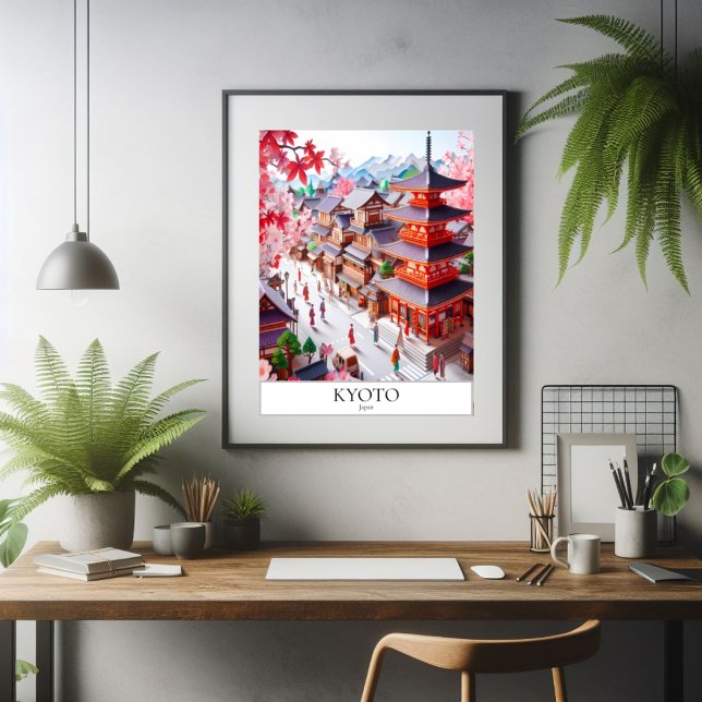 Kyoto Dreamscape Travel Art Poster (Dreaming of Kyoto)