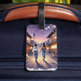 Kyoto Dusk Girlfriends Luggage Tag