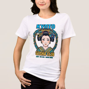 Kyoto Geisha Club Vintage Japanese Poster Vector I Tri-Blend Shirt