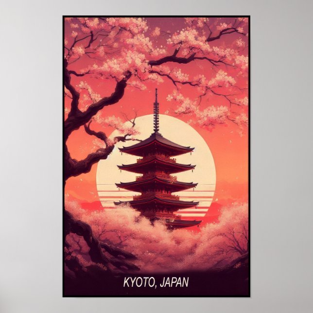 Kyoto in Bloom: Cherry Blossom Dreams of Japan Poster (Front)