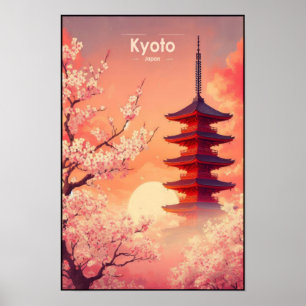 Kyoto in Bloom: Cherry Blossom Dreams of Japan Poster