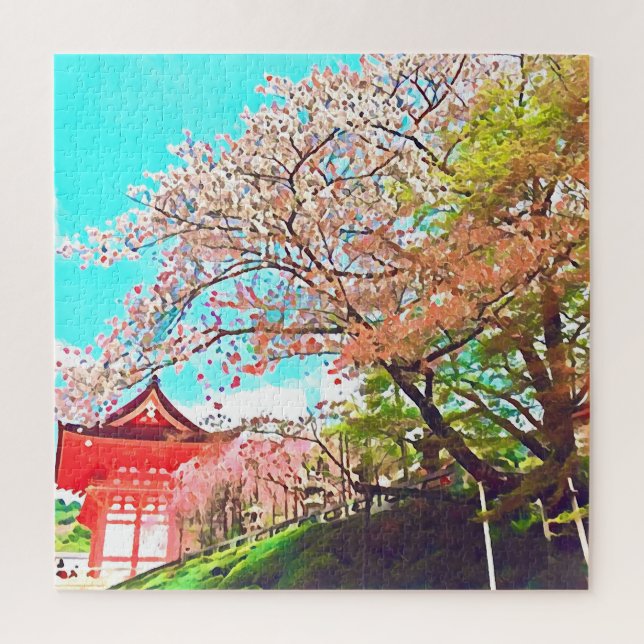 Kyoto Japan Cherry Blossom travel photography Jigsaw Puzzle (Vertical)