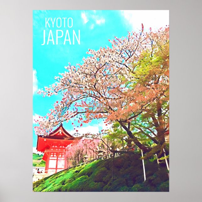 Kyoto Japan Cherry Blossom travel photography Poster (Front)