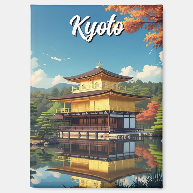 Kyoto Japan Kinkakuji Golden Pavilion Magnet (Front)