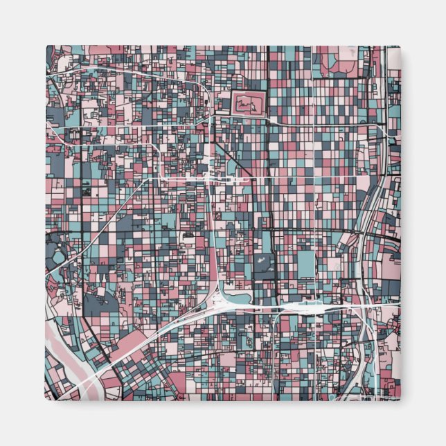 Kyoto Japan Map Magnet (Front)