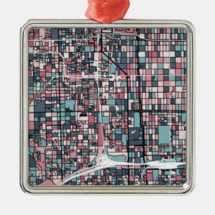 Kyoto Japan Map Metal Ornament