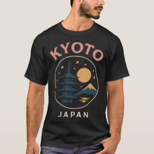 Kyoto Japan Retro Pagoda Temple Sakura Travel T-Shirt