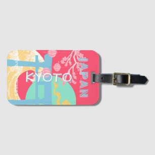 Kyoto Japan Retro Travel Art Luggage Tag